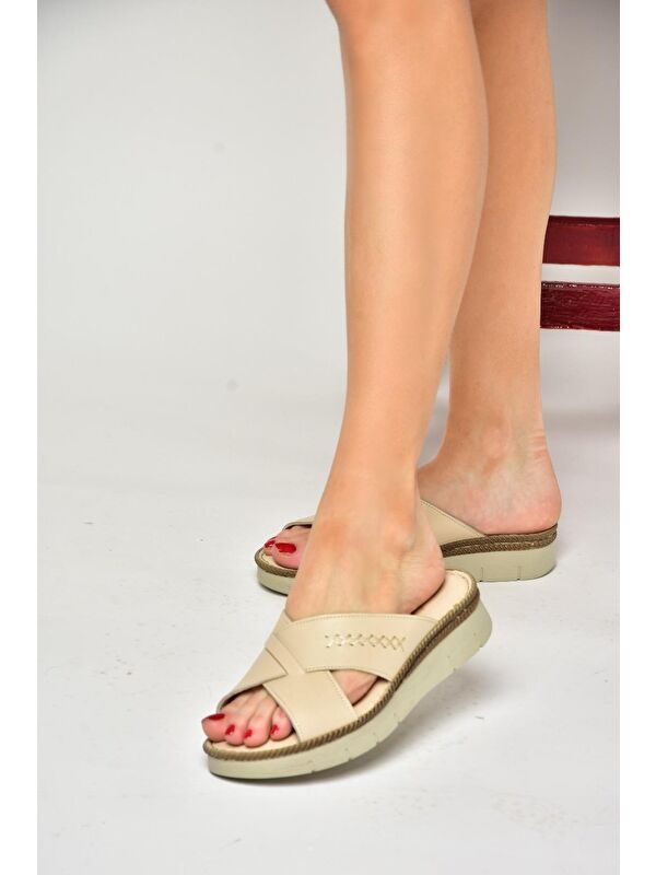 P5401008 Bej Kadın Terlik - Görsel 6