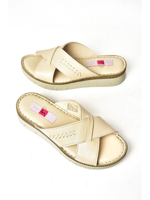 P5401008 Bej Kadın Terlik - Görsel 4