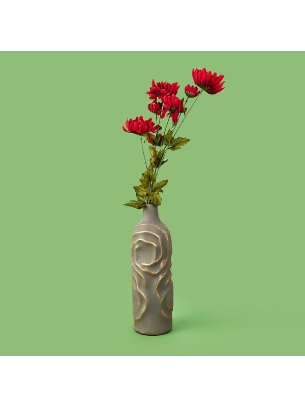 Evidea Deco Krizantem Dal Çiçek - Fuşya - 84 cm
