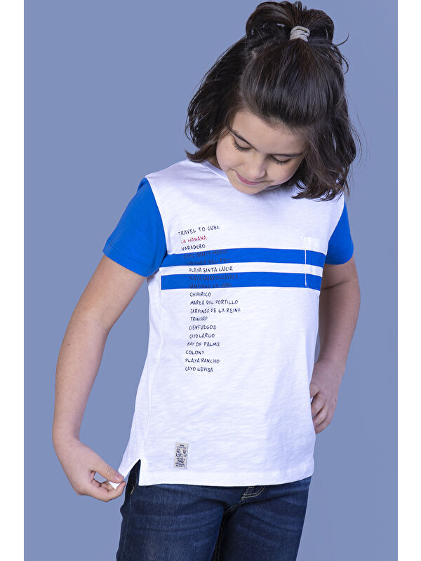 Toontoykids Erkek Çocuk Çizgili Baskılı Tişört