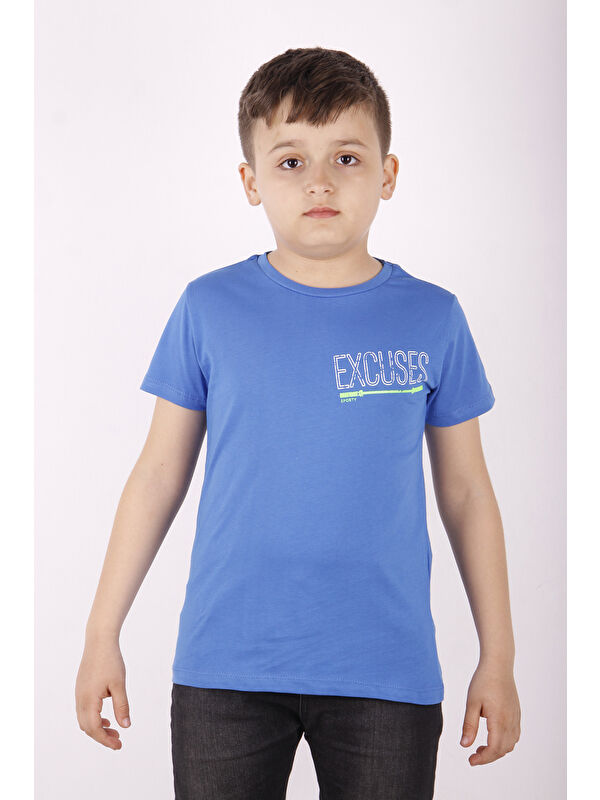 Toontoykids Erkek Çocuk Excuses Baskılı Cepli Tişört