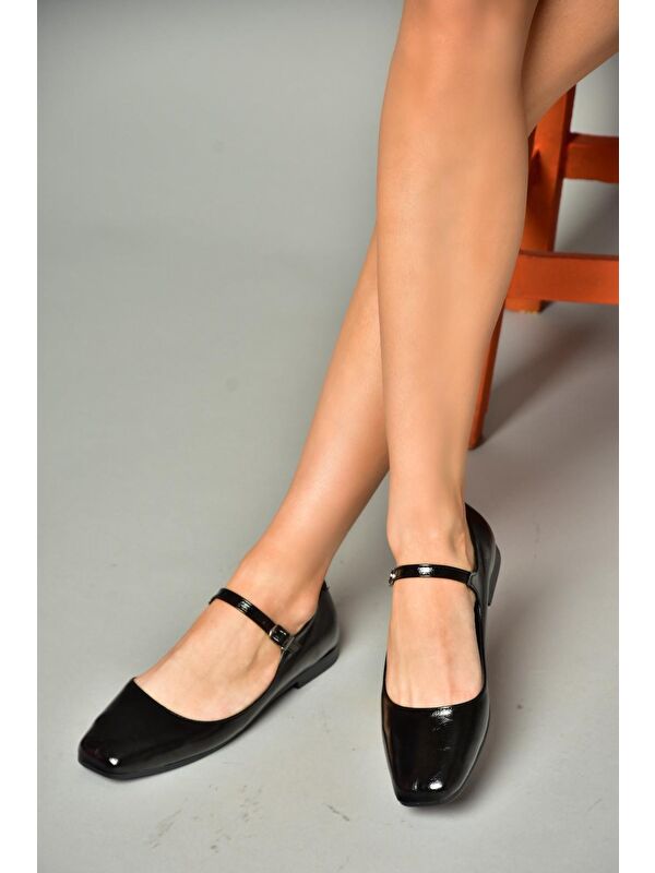 Fox Shoes Siyah Fox Shoes Babet S7262525 Kadın