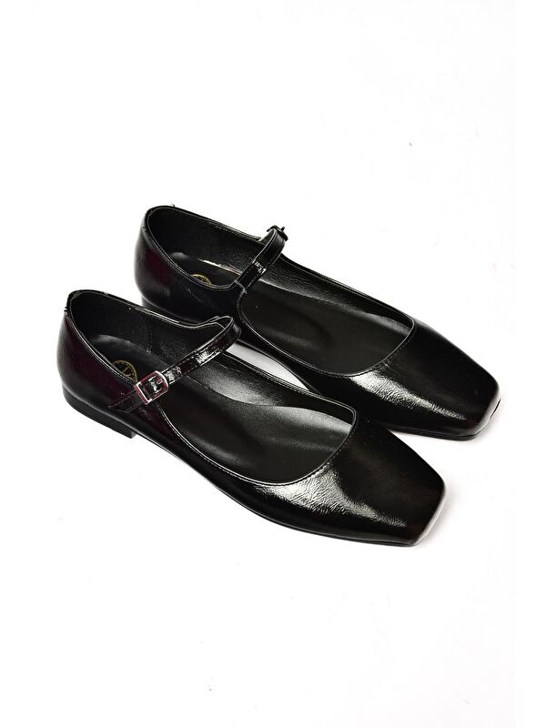 Fox Shoes Siyah Fox Shoes Babet S7262525 Kadın