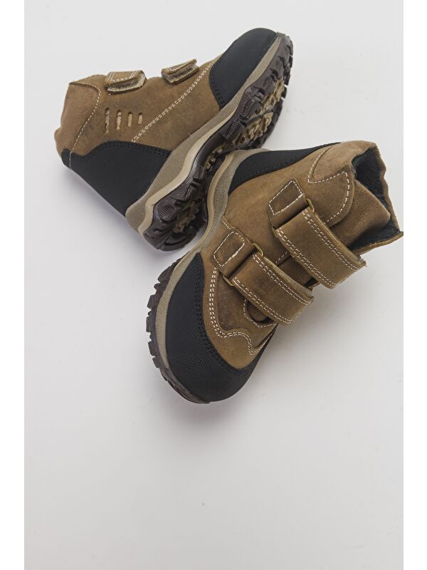 Erkek Çocuk Kum Hakiki Deri Anatomik Günlük Bot - Görsel 5