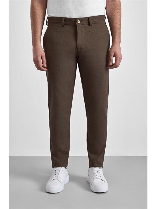Süvari Bej Slim Casual Pantolon