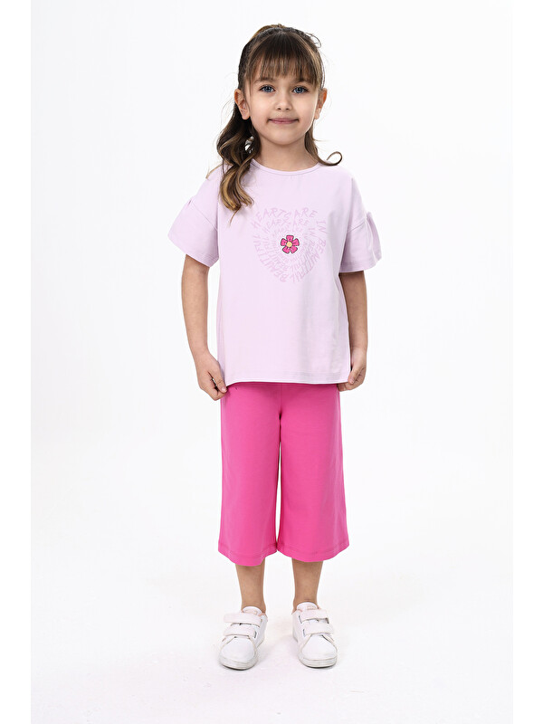 Toontoykids Kız Çocuk Baskılı Kaprili Takım