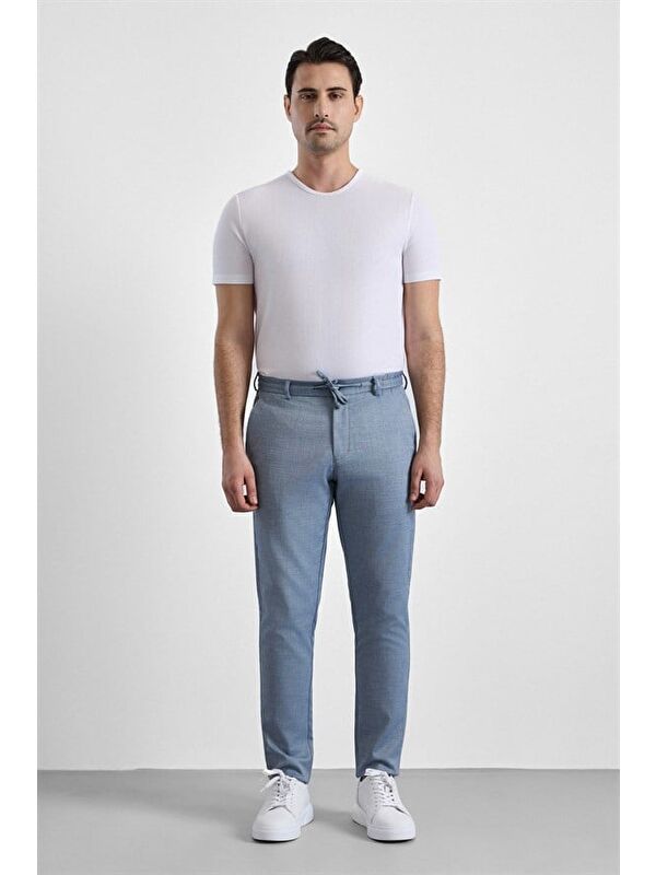 Süvari Lacivert Slim Düz Jogger Pantolon