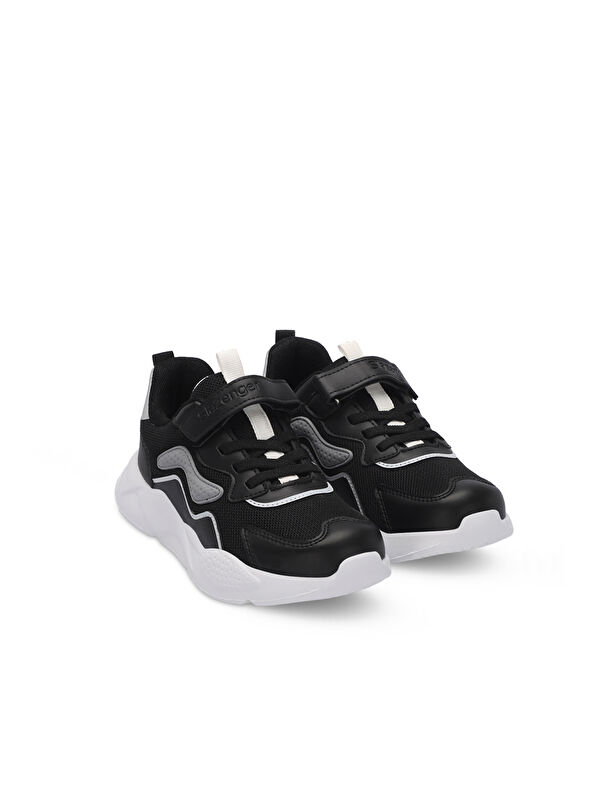 PESO I Erkek Çocuk Cırt Cırtlı Siyah Sneaker - Görsel 2