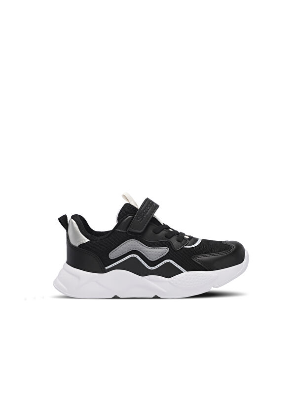 PESO I Erkek Çocuk Cırt Cırtlı Siyah Sneaker - Görsel 3