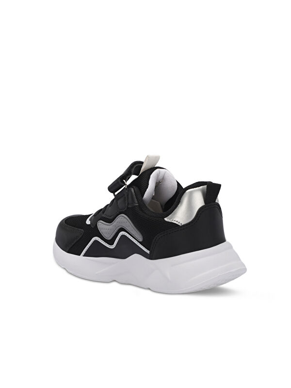 PESO I Erkek Çocuk Cırt Cırtlı Siyah Sneaker - Görsel 4