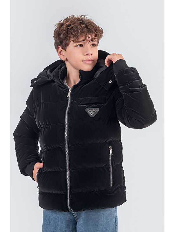 Pina Kids Nova Kumaş Kapüşonlu Erkek Çocuk Kışlık Mont KM2509