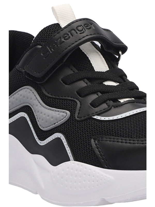 PESO I Erkek Çocuk Cırt Cırtlı Siyah Sneaker - Görsel 8