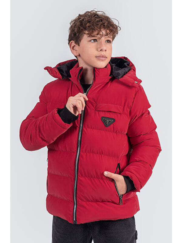 Pina Kids Nova Kumaş Kapüşonlu Erkek Çocuk Kışlık Mont KM2509