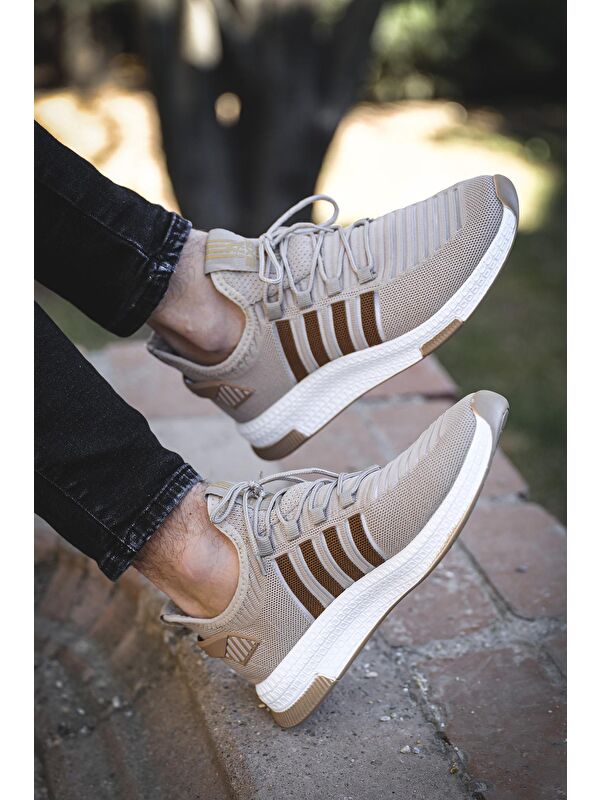 Ald Şerit Detaylı Kalın Taban Erkek Sneaker - Görsel 4