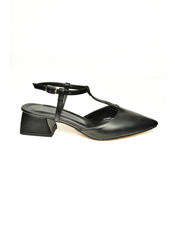 Fox Shoes U9982433 Siyah Kadın Topuklu Ayakkabı
