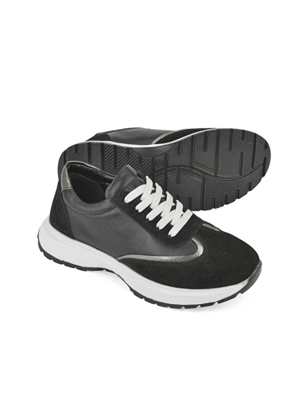 Kadın Hakiki Deri Sneaker 1531050Z26501005K Siyah - Görsel 5