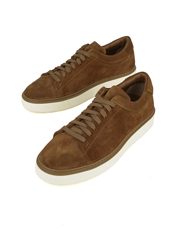 Erkek Hakiki Deri Sneaker 1531026ZH182 Tütün - Görsel 6