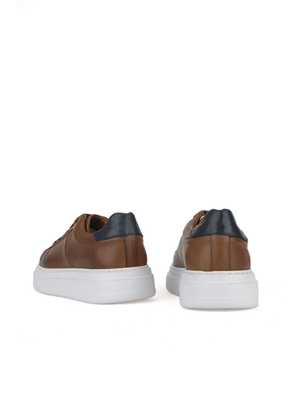 Erkek Hakiki Deri Sneaker 1531026ZH12 Taba - Görsel 4