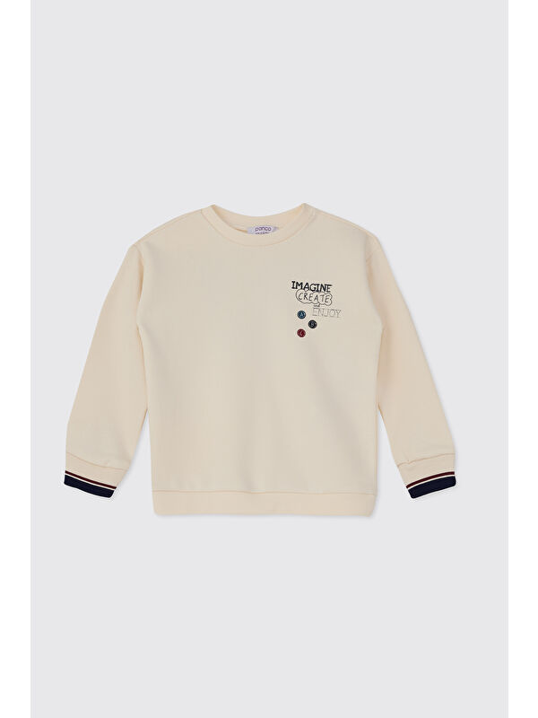 Panço Erkek Bebek Ekru Sweatshirt