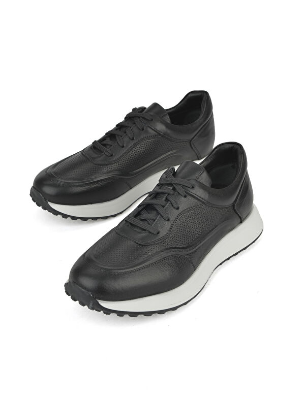 Erkek Hakiki Deri Sneaker 1531026Z290 Siyah - Görsel 6