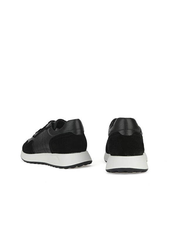 Erkek Hakiki Deri Sneaker 1531026Z265 Siyah - Görsel 4