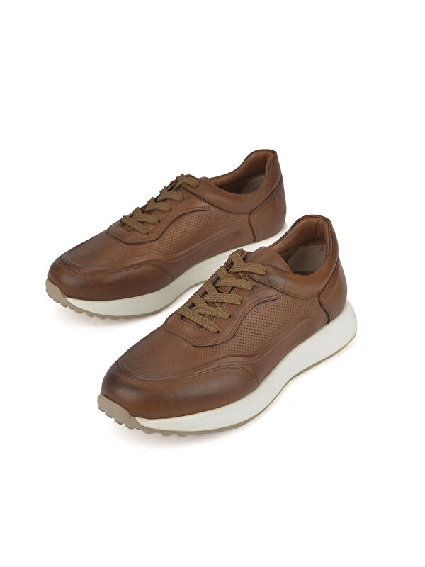 Erkek Hakiki Deri Sneaker 1531026Z290 Taba - Görsel 6