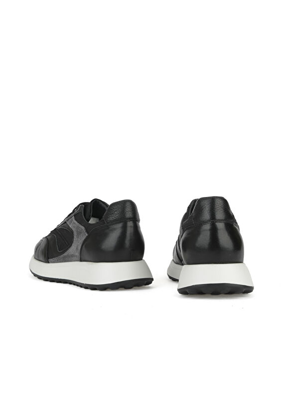 Erkek Hakiki Deri Sneaker 1531026Z313 Siyah - Görsel 4