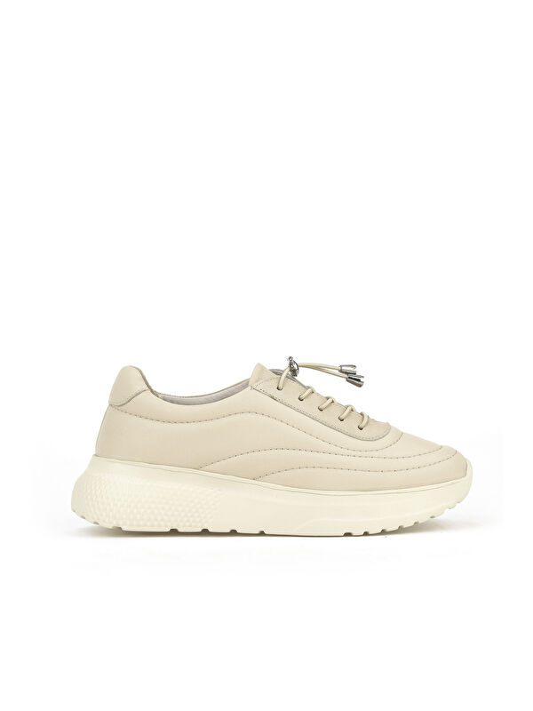 Kadın Hakiki Deri Sneaker 1531050Z2650F100K Bej - Görsel 2