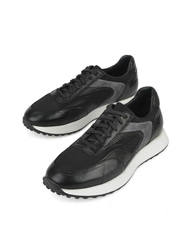 Erkek Hakiki Deri Sneaker 1531026Z313 Siyah - Görsel 6