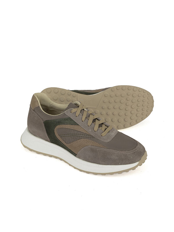 Erkek Hakiki Deri Sneaker 1531026Z313 Taupe - Görsel 5