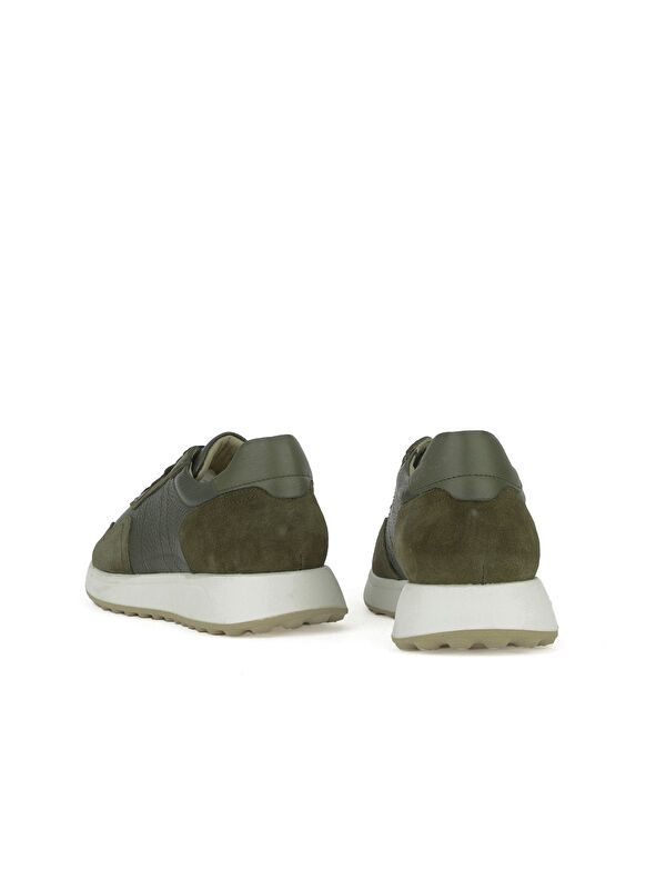 Erkek Hakiki Deri Sneaker 1531026Z265 Haki - Görsel 4
