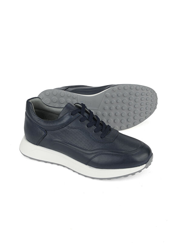 Erkek Hakiki Deri Sneaker 1531026Z290 Lacivert - Görsel 5