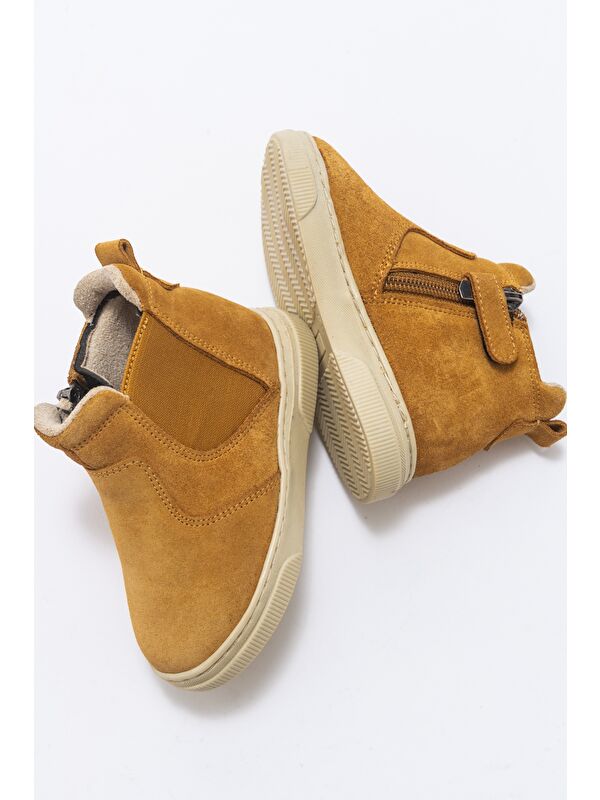 Erkek Çocuk Kum Hakiki Deri Suya Dayanıklı Günlük Bot - Görsel 5