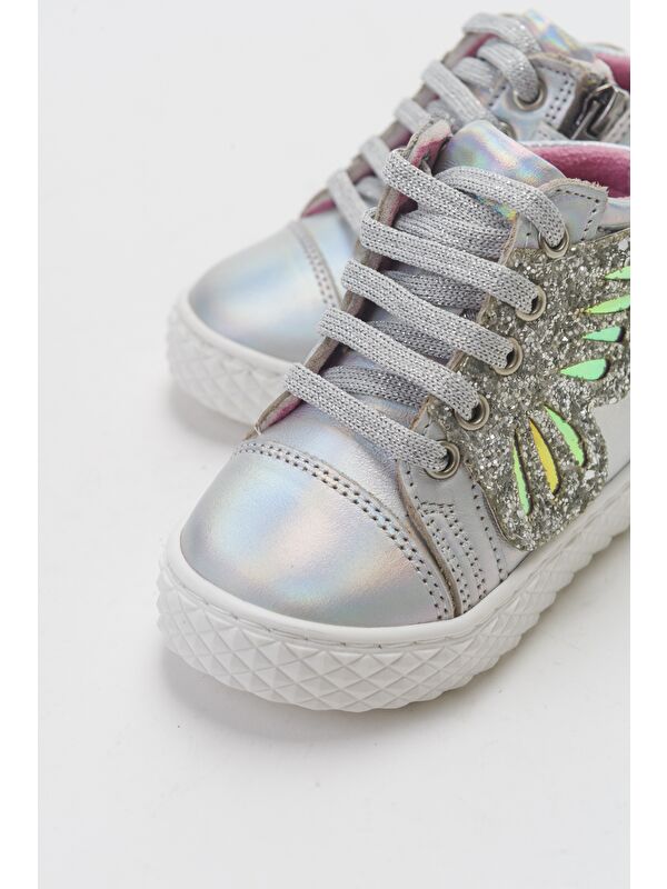 Kız Çocuk Gümüş Hakiki Deri Suya Dayanıklı Anatomik İlk Adım Bot - Görsel 3