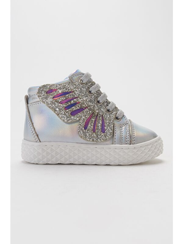 Kız Çocuk Gümüş Hakiki Deri Suya Dayanıklı Anatomik İlk Adım Bot - Görsel 5