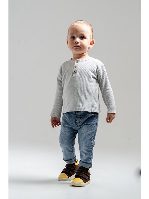 Erkek Çocuk Kahve Hakiki Deri Suya Dayanıklı Anatomik İlk Adım Bot - Görsel 3