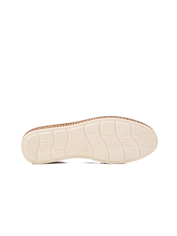 Bej Hakiki Deri Kadın Casual Ayakkabı 231747 Z - Görsel 6