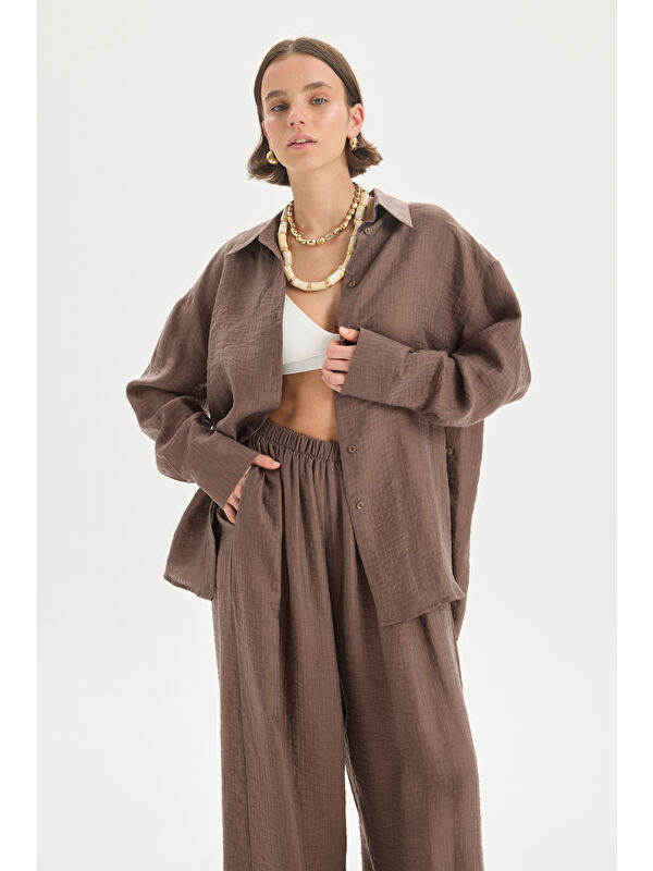 Mai Collection Hunter Rahat Kalıp Kahve Pantolon