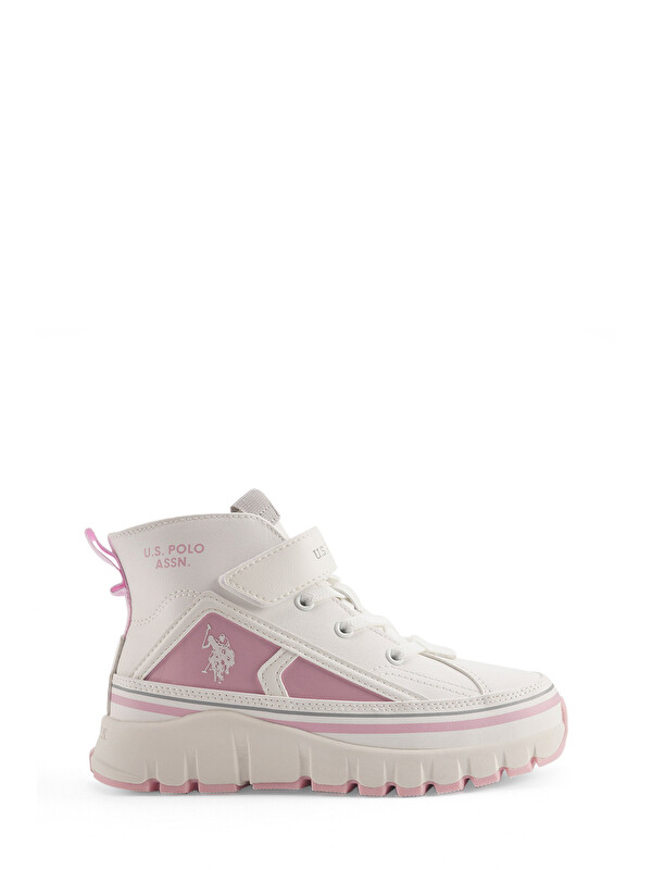 U.S. POLO ASSN. KELTES 4PR Beyaz Kız Çocuk High Sneaker