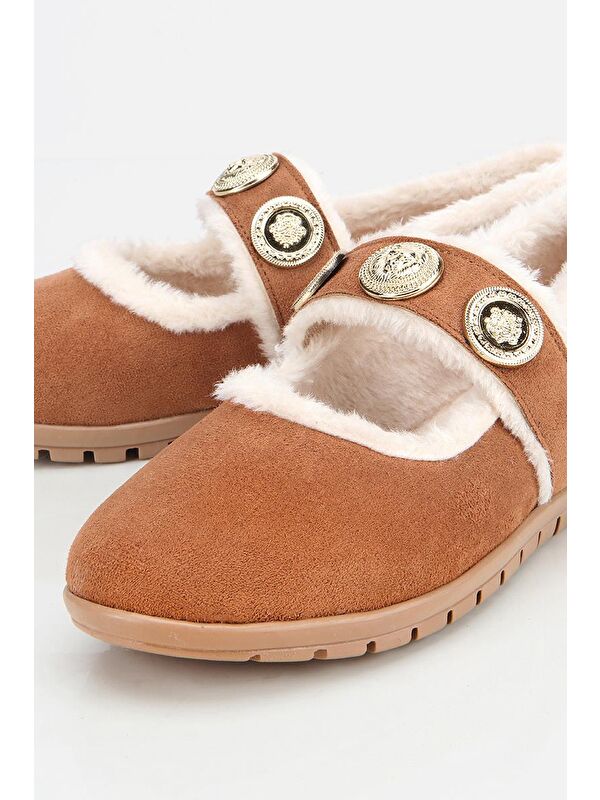 Yaya By Hotiç Kahverengi Yaya By Hotiç Yaya By Kadın Kürklü Tokalı Mary Jane Babet