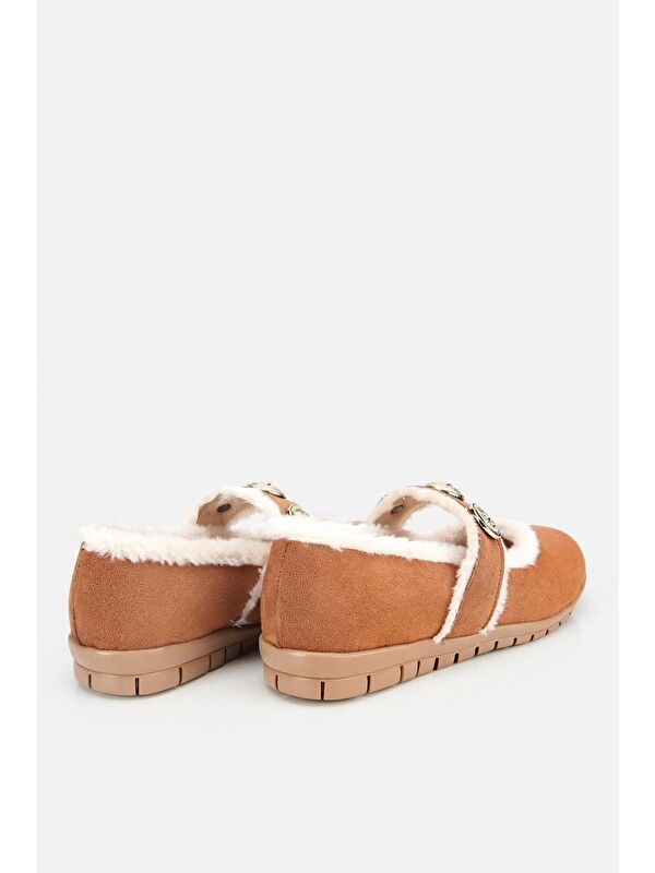 Yaya By Hotiç Kahverengi Yaya By Hotiç Yaya By Kadın Kürklü Tokalı Mary Jane Babet