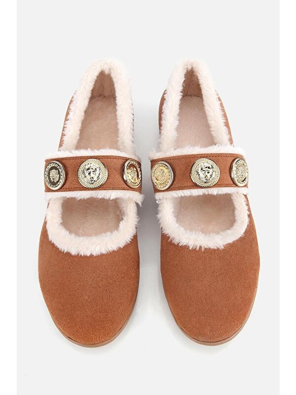 Yaya By Hotiç Kahverengi Yaya By Hotiç Yaya By Kadın Kürklü Tokalı Mary Jane Babet