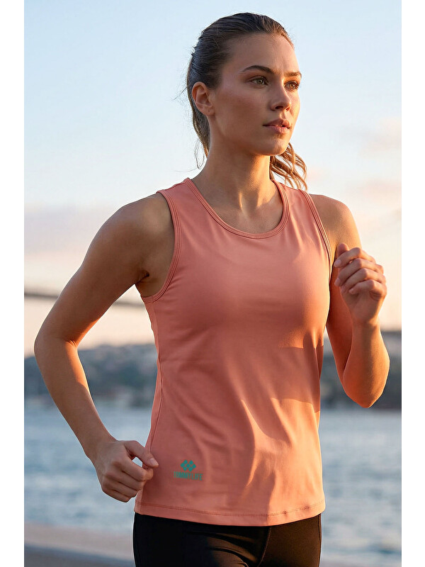 Tommylife Mercan Standart Fit Çapraz Sırt Detaylı Kadın Spor Atlet - 97296