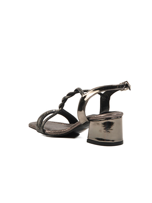 Platin Kız Çocuk Taşlı Sandalet 07 F - Görsel 5