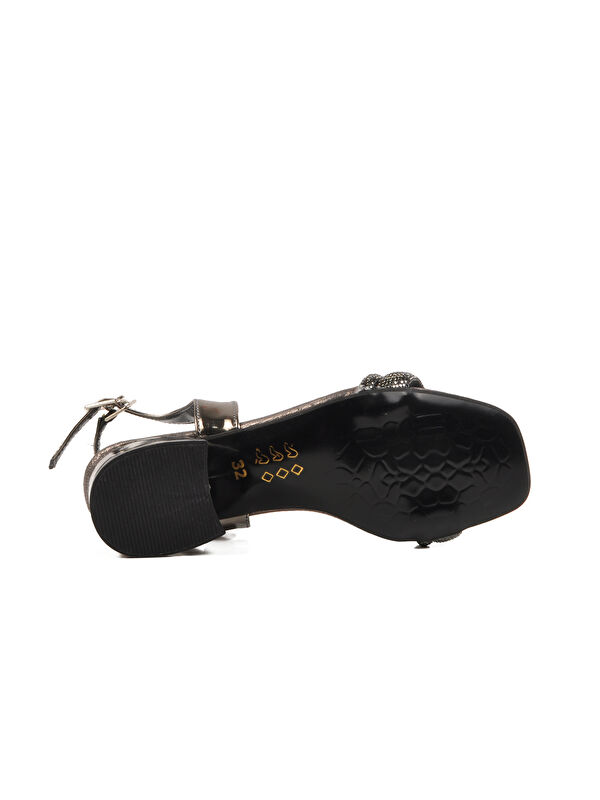 Platin Kız Çocuk Taşlı Sandalet 07 F - Görsel 6