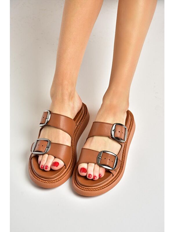 P5400332 Taba Kadın Terlik - Görsel 5