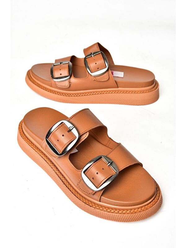 P5400332 Taba Kadın Terlik - Görsel 4