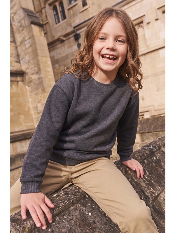 Fullamoda 3 İplik Basic Unisex Çocuk Sweatshirt