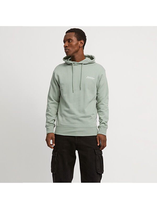 Jack & Jones Beau Erkek Yeşil Kapüşonlu Sweatshirt