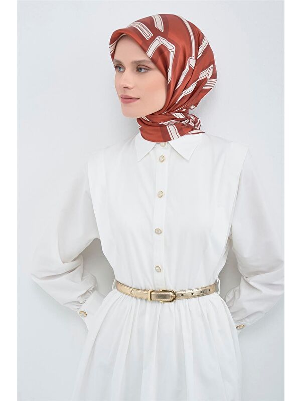 ARMİNE Saf İpek Twill Eşarp 9547D 04
